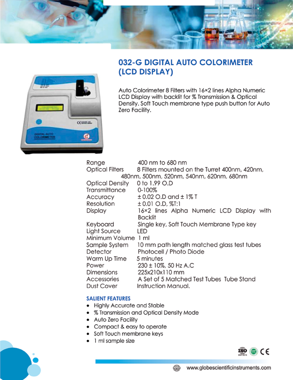 DIGITAL AUTO COLORIMETER