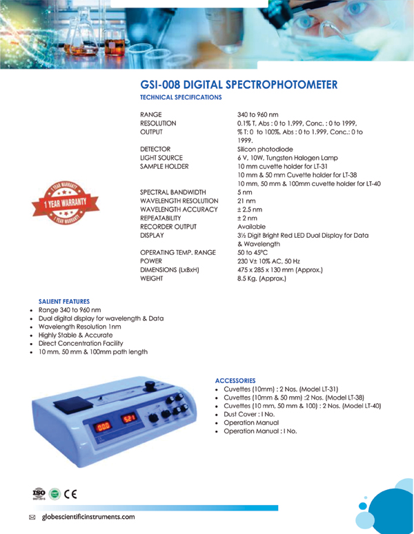 DIGITAL-SPECTROPHOTOMETER