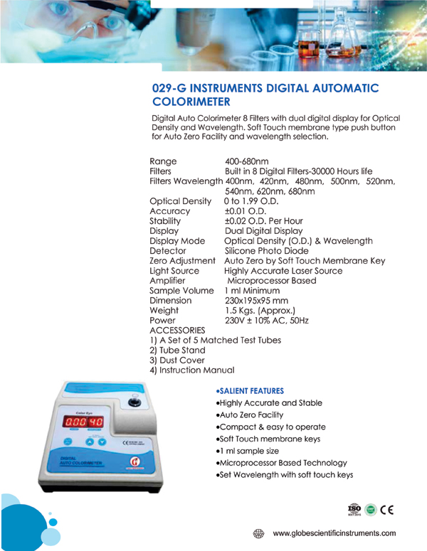 INSTRUMENTS DIGITAL COLORIMETER